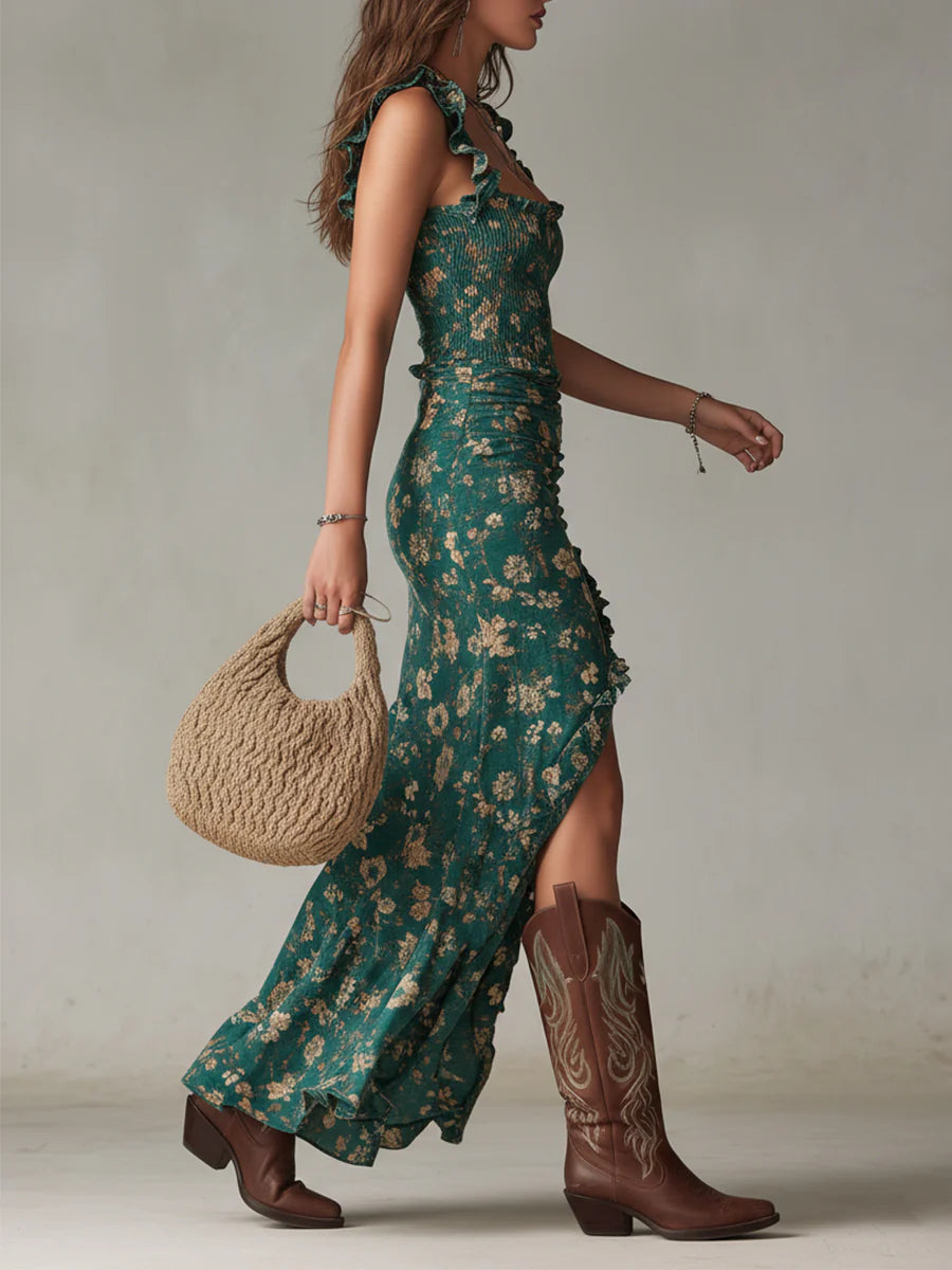 Alma - Vestido Maxi Boho Floral