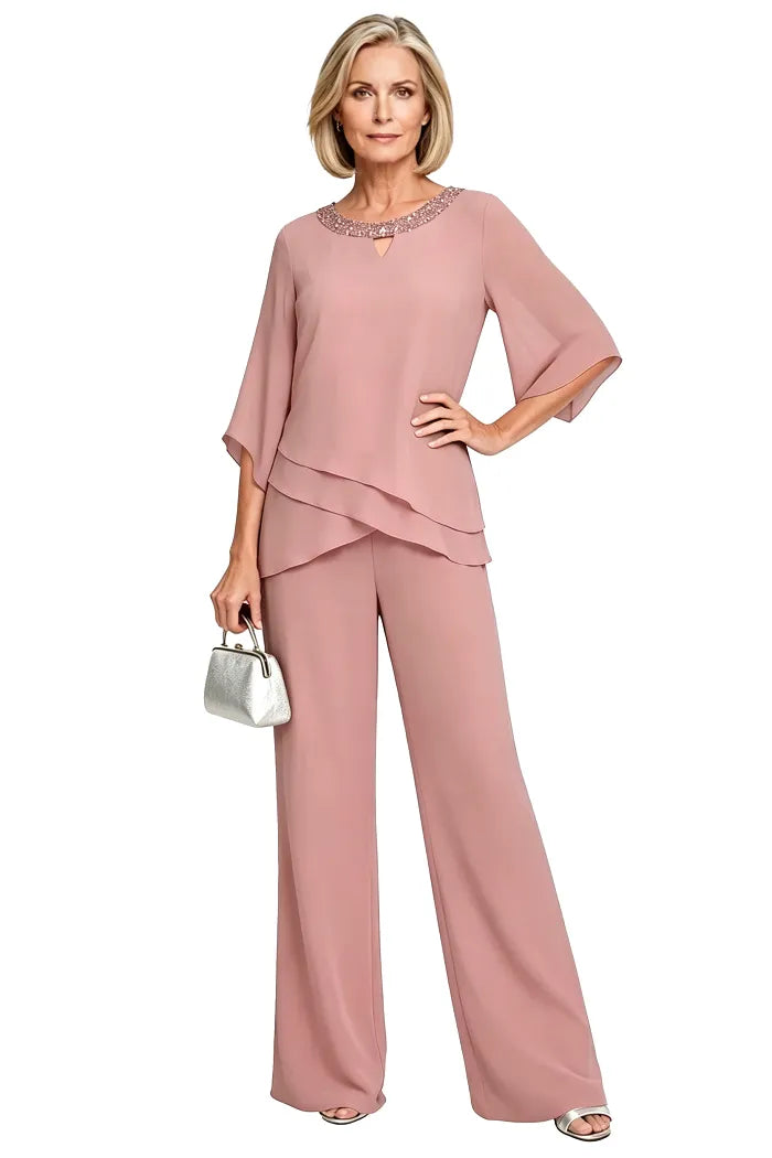 Conjunto de Pantalones Formales de Corte Suelto Sofisticado