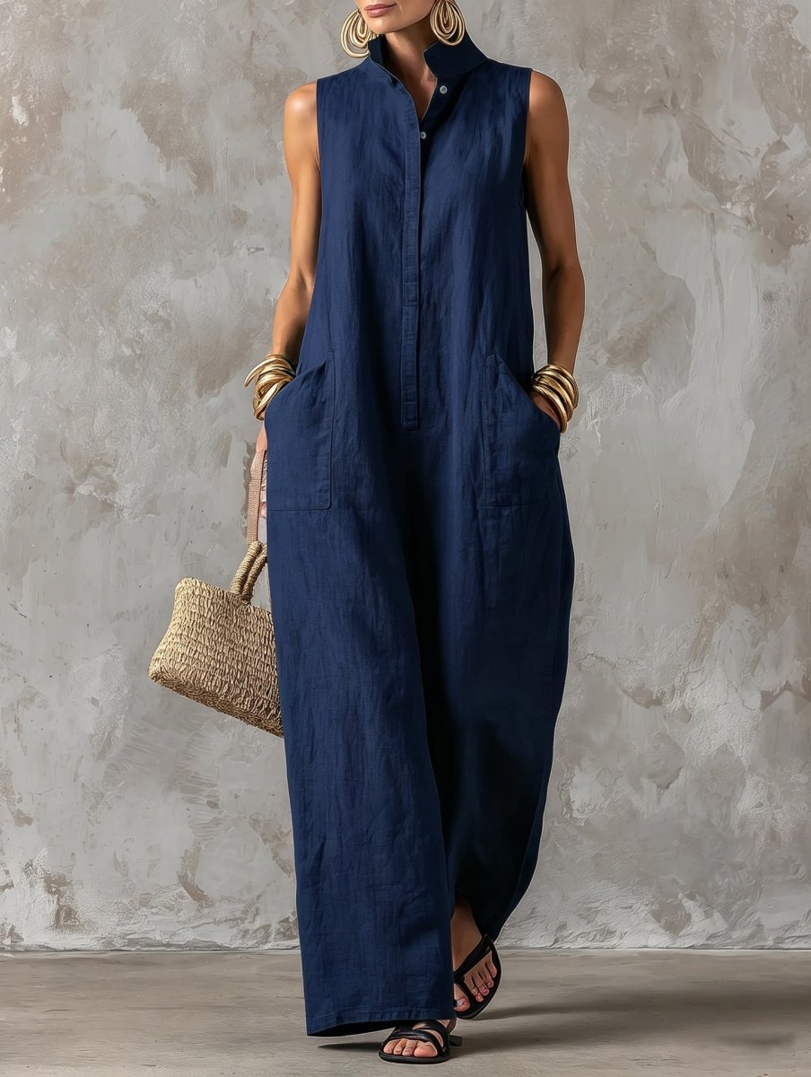 Lorena - Vestido Maxi Lino Costa