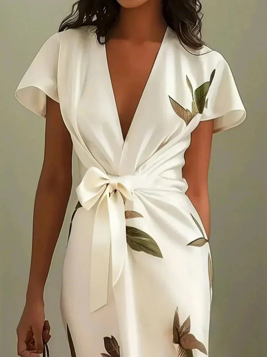 Ruby - Vestido cruzado floral atemporal