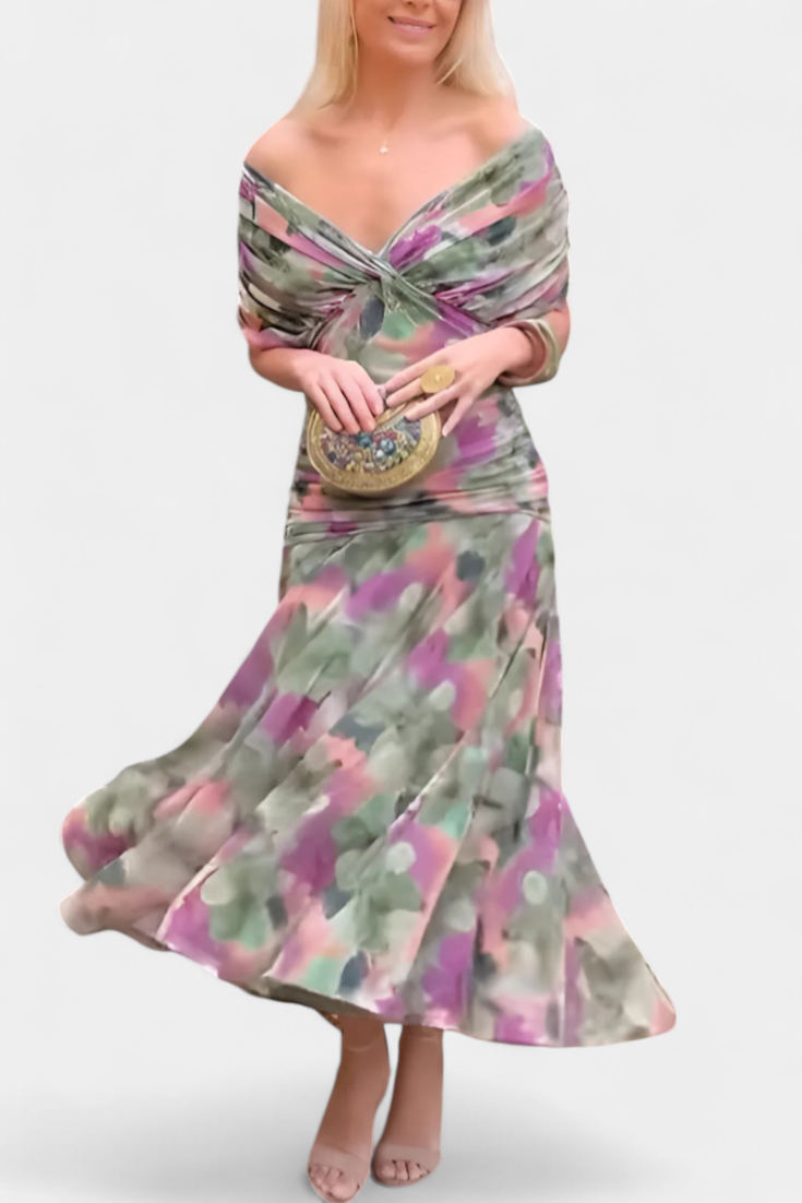 Lowenna - Vestido elegante de hombros descubiertos