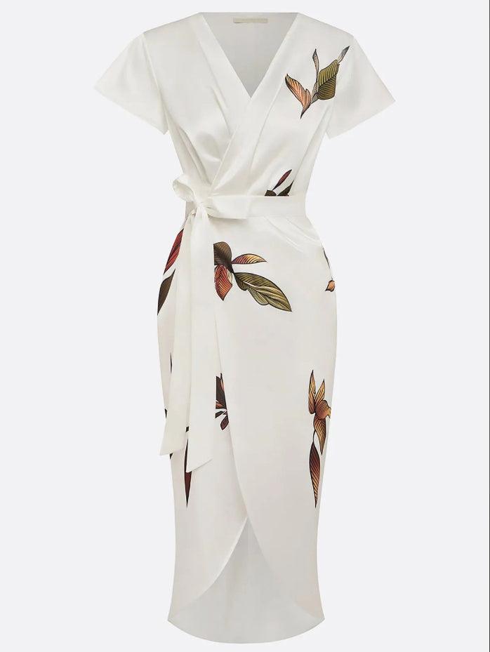 Ruby - Vestido cruzado floral atemporal