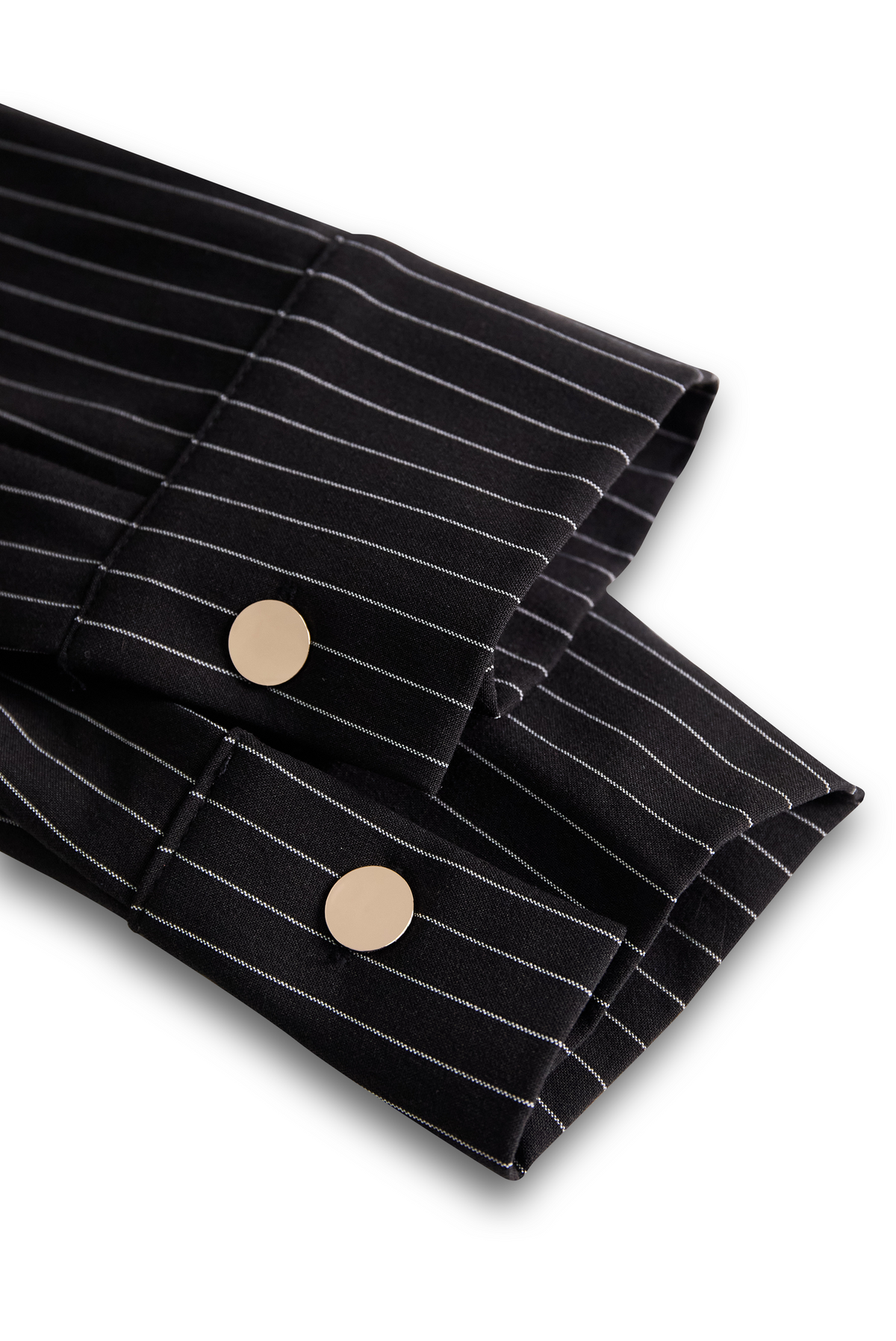 Poppy - Vestido camisero negro de raya diplomática