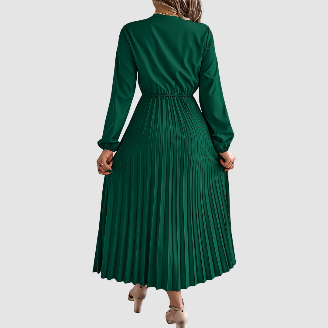 Rosalind Quinn - Vestido de línea A con escote en V de encaje