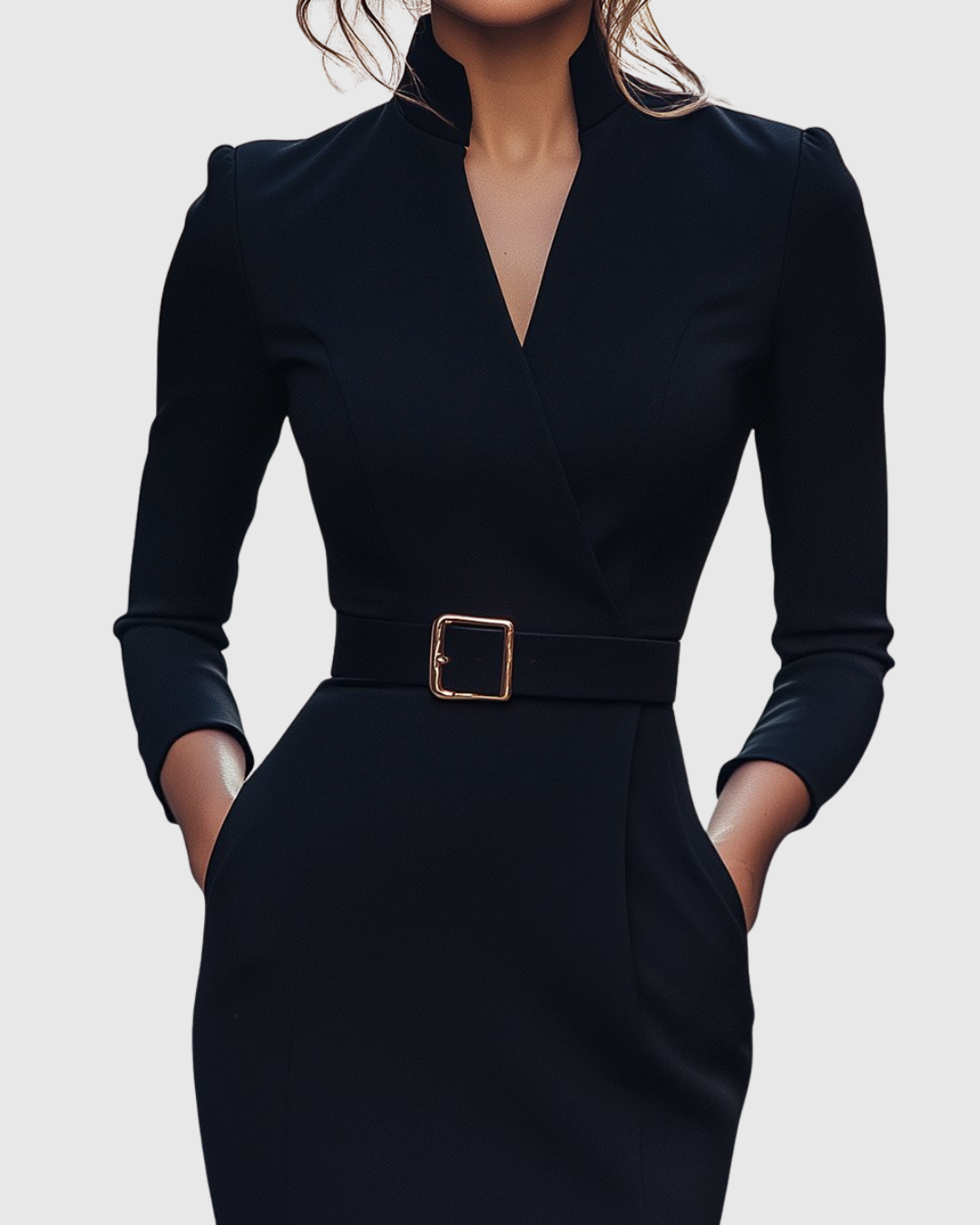 Claribel - Vestido midi sofisticado