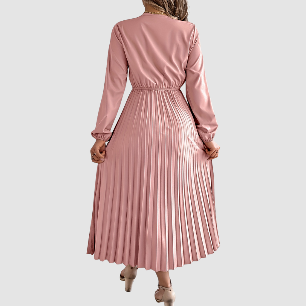 Rosalind Quinn - Vestido de línea A con escote en V de encaje