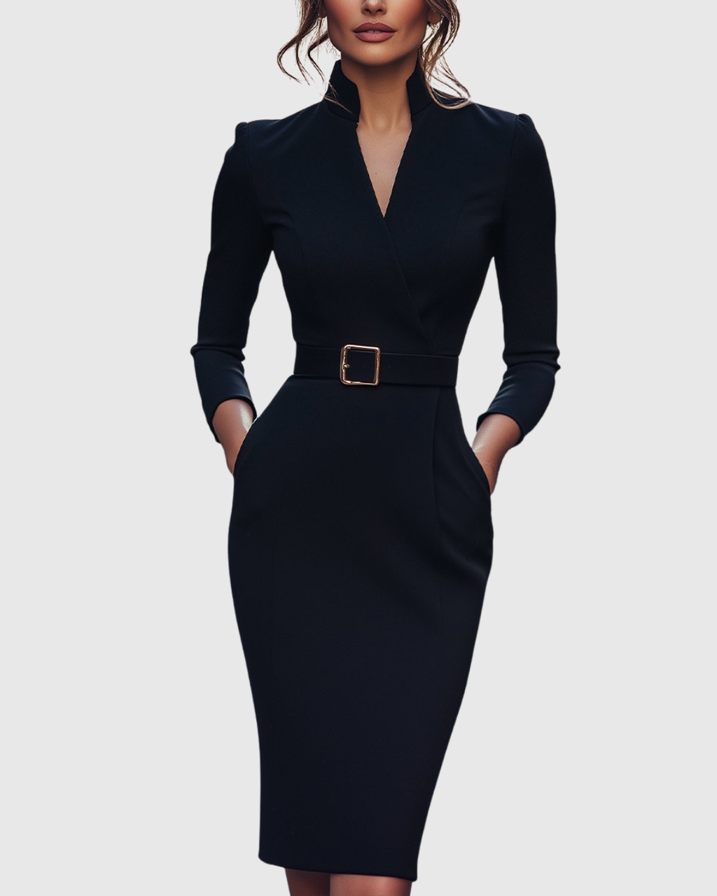 Claribel - Vestido midi sofisticado