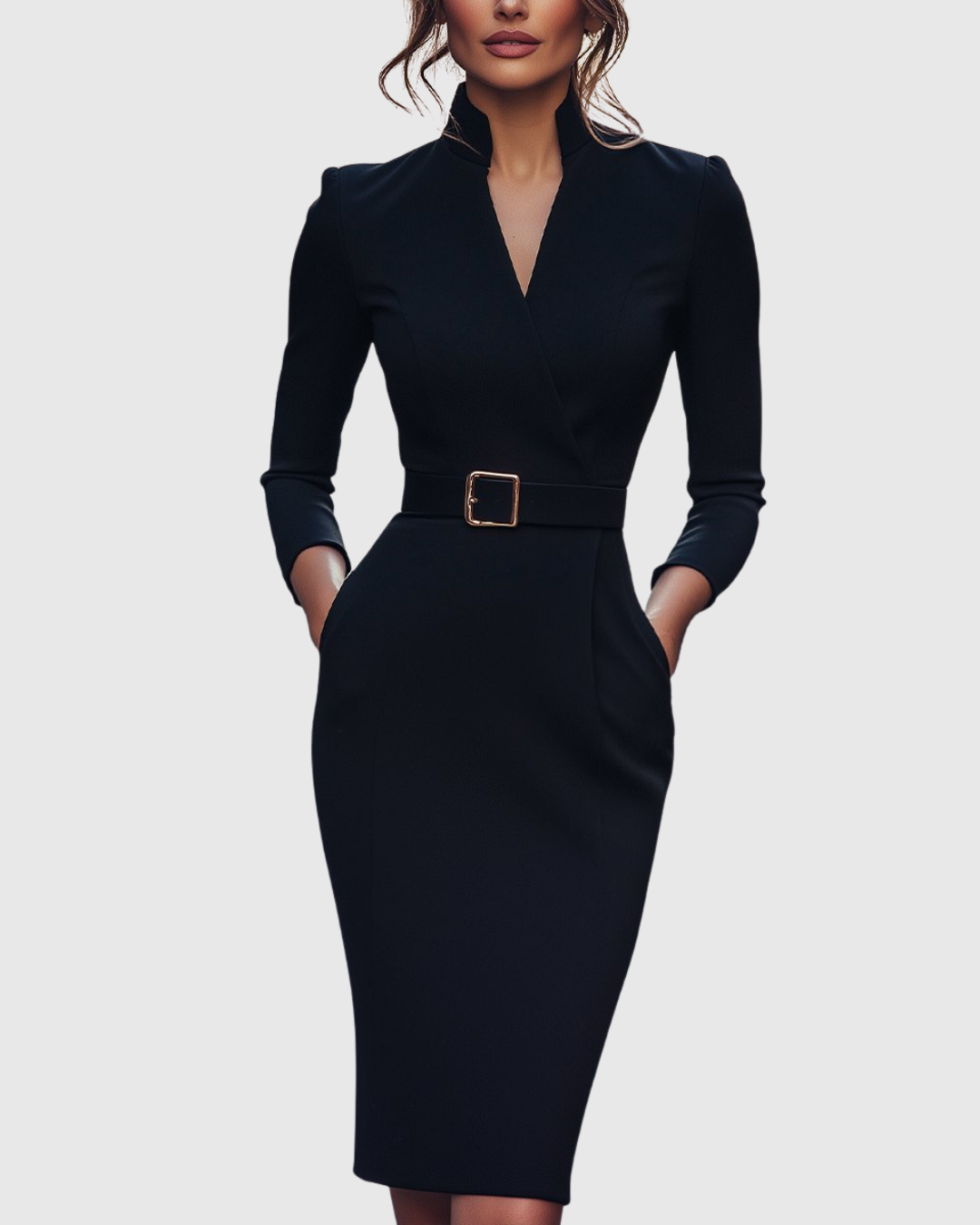 Claribel - Vestido midi sofisticado