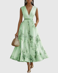 Rowella - Vestido largo plisado elegante