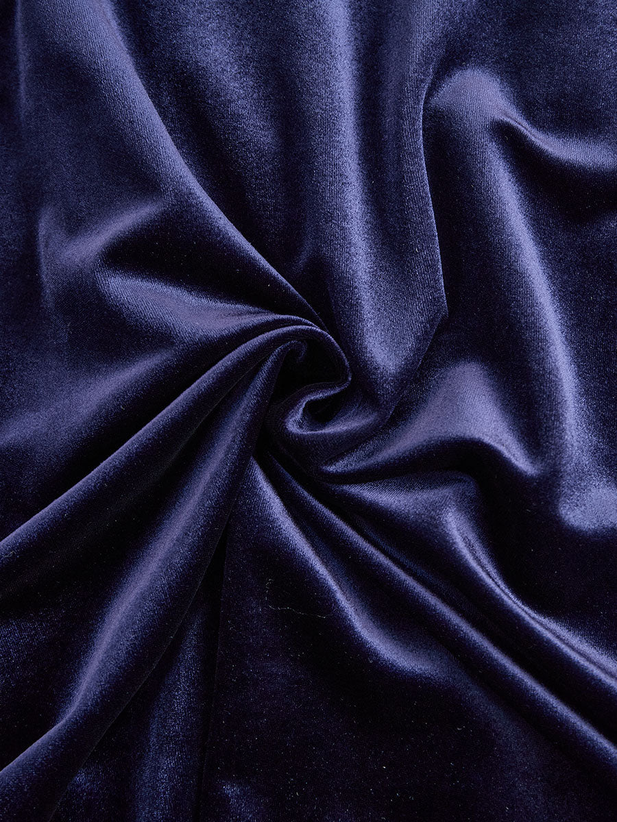 Sibella - Vestido midi azul marino de manga larga