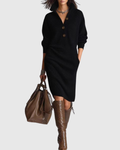Arianell - Vestido midi de punto de lana para invierno