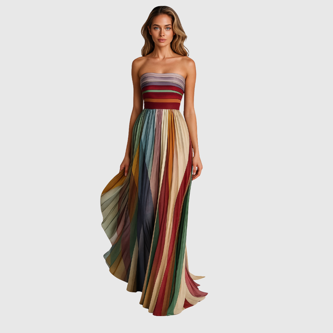 Isola - Vestido de noche plisado elegante