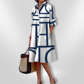 Camilla - Vestido midi con estampado geométrico