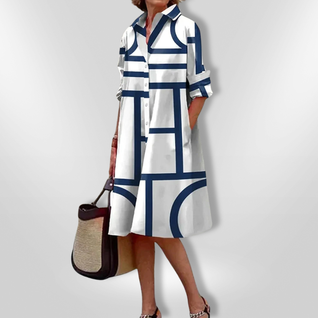 Camilla - Vestido midi con estampado geométrico