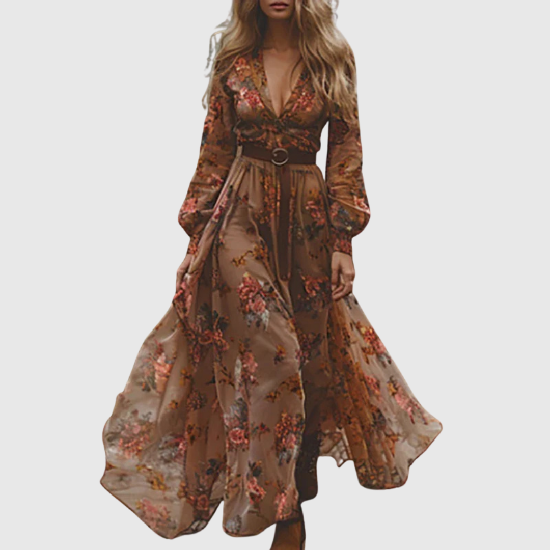 Alina Soleil - Vestido largo boho romántico