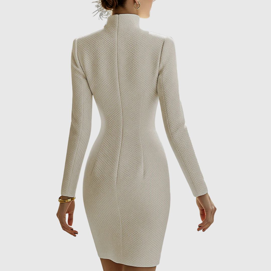 Harriet - Vestido corto efecto piel de silueta reloj de arena