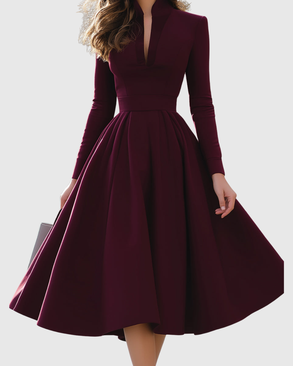 Avelina - Vestido midi con escote en V