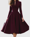 Avelina - Vestido midi con escote en V
