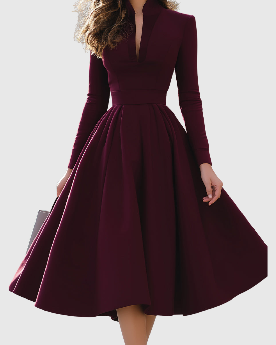 Avelina - Vestido midi con escote en V