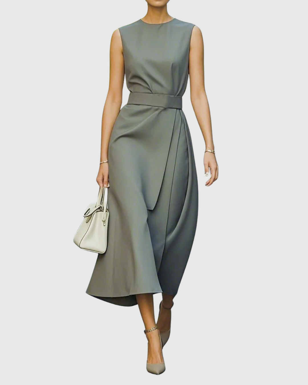 Clarimond - Vestido elegante de cuello redondo