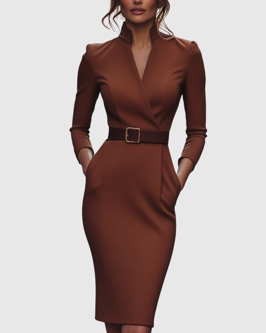 Claribel - Vestido midi sofisticado