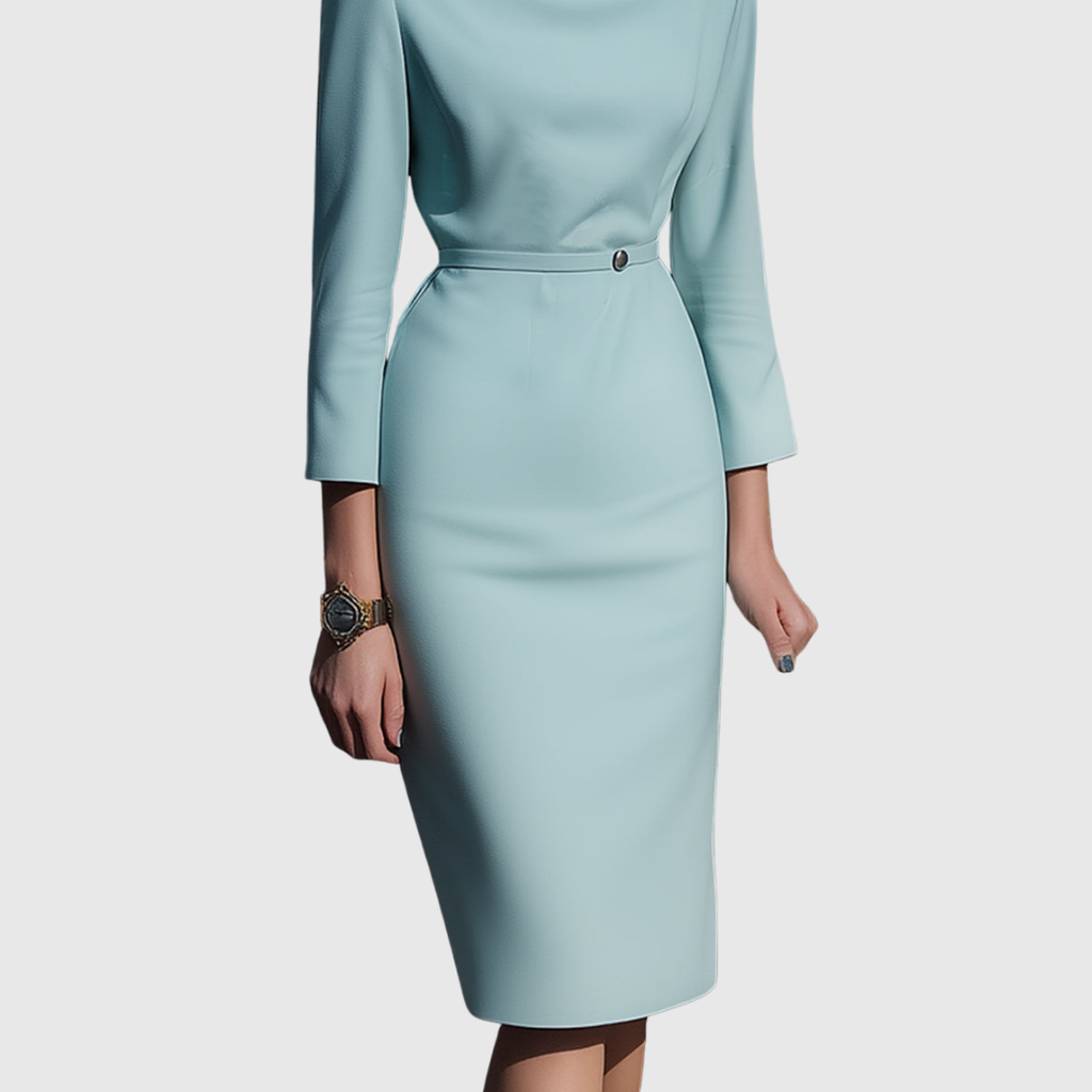 Alice - Vestido midi lápiz drapeado