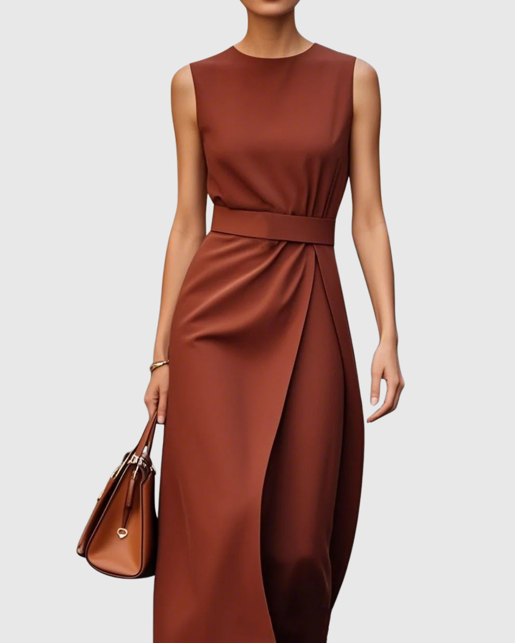 Clarimond - Vestido elegante de cuello redondo