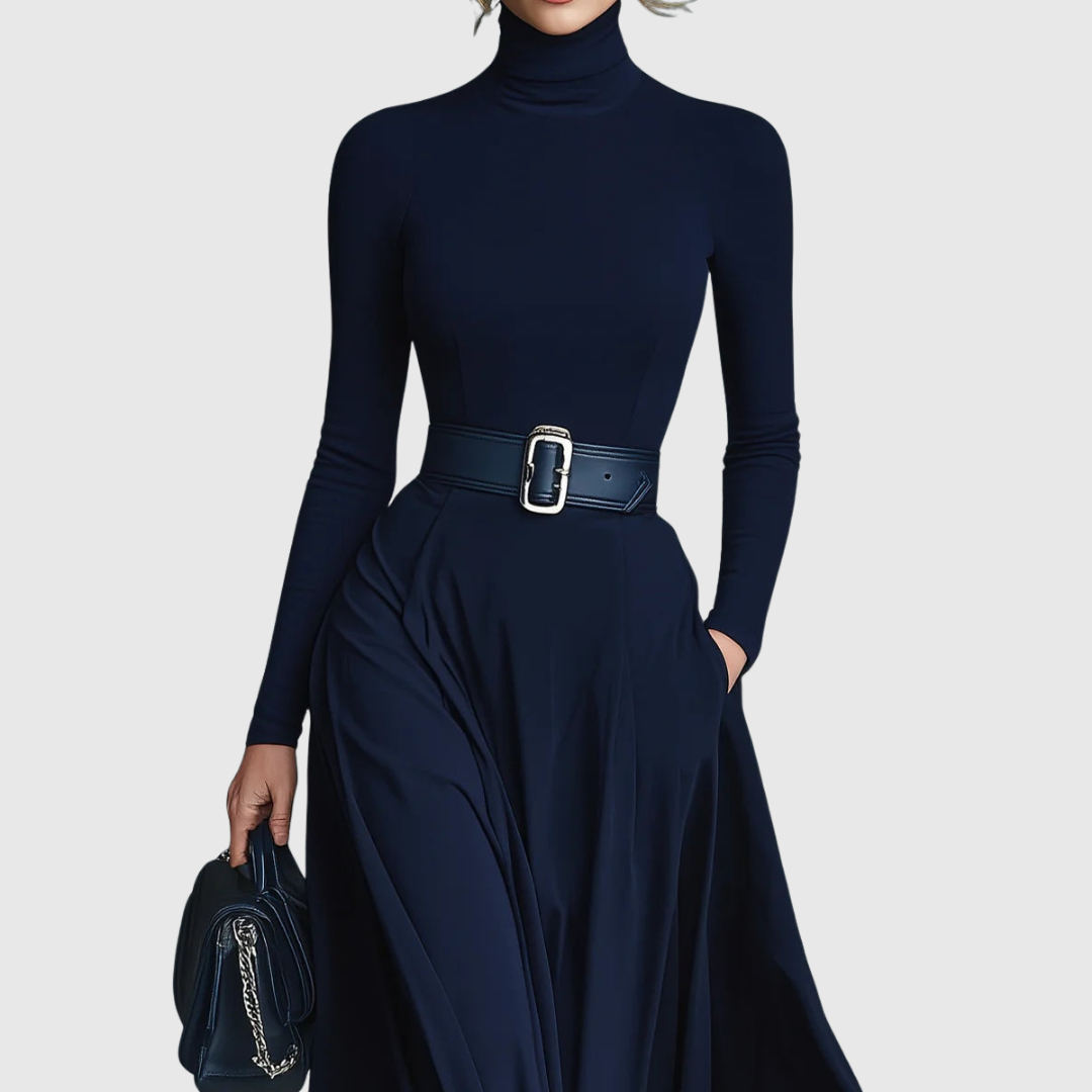 Corliss - Vestido largo de cuello alto