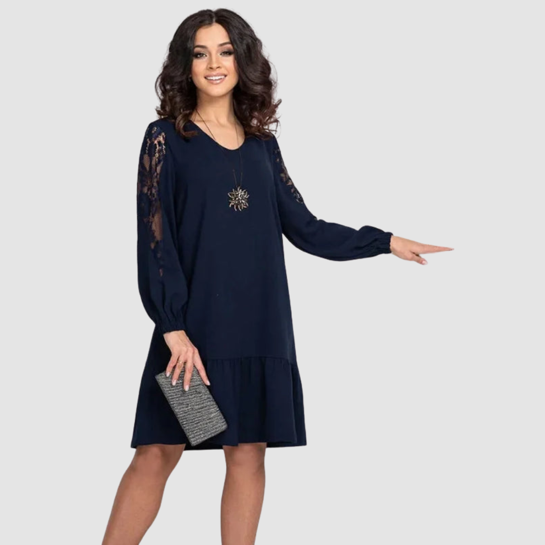 Lowri Quinn - Vestido midi con mangas de encaje