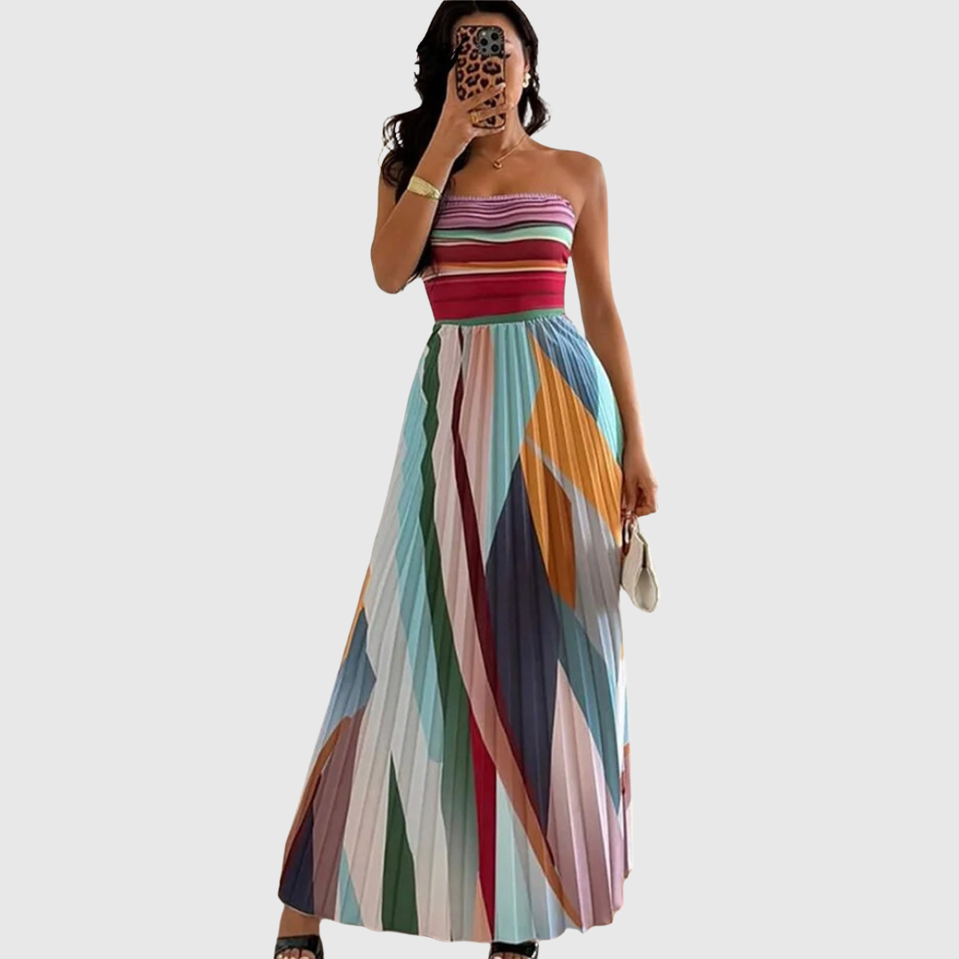 Isola - Vestido de noche plisado elegante