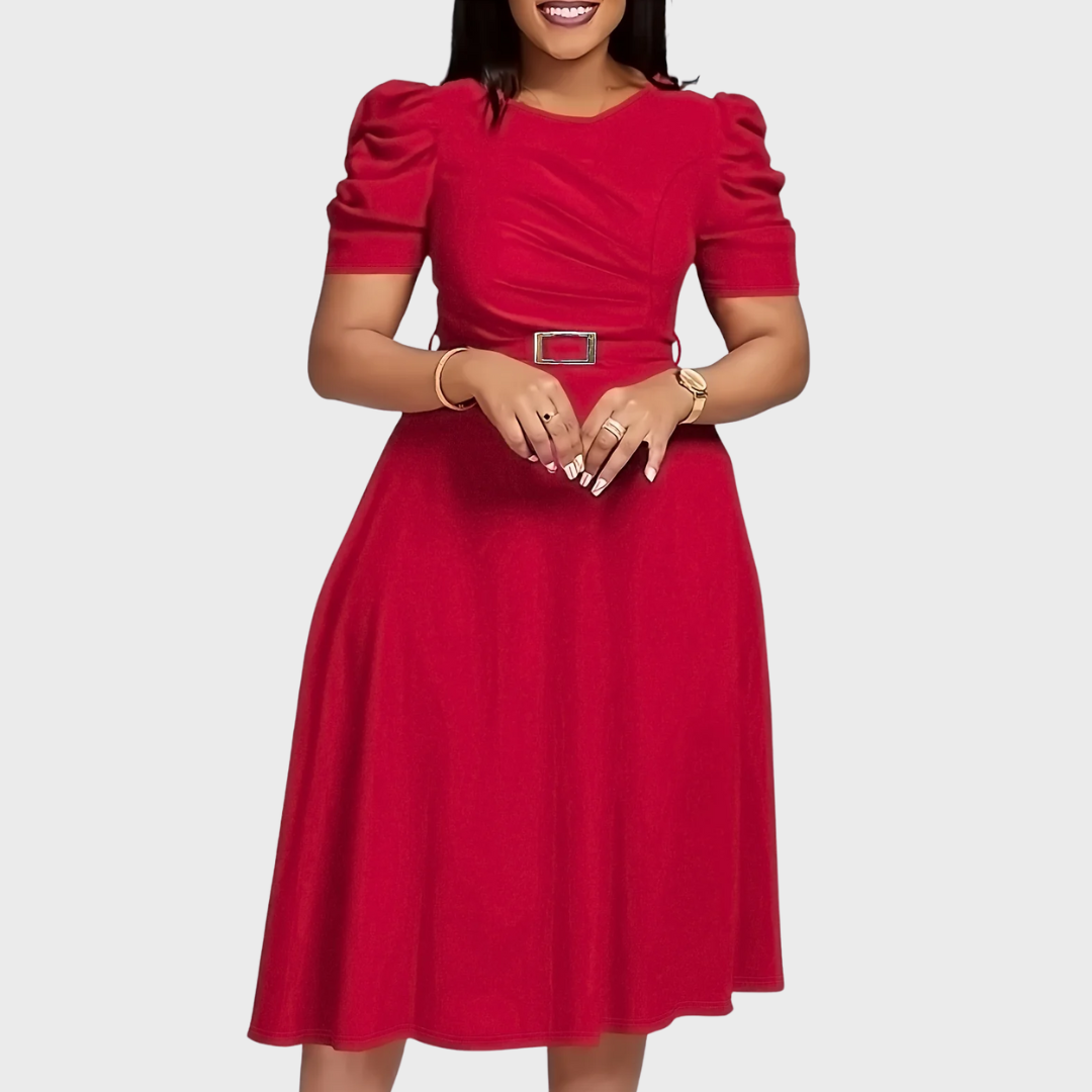 Harriet Bloom - Vestido midi fruncido de tacto suave