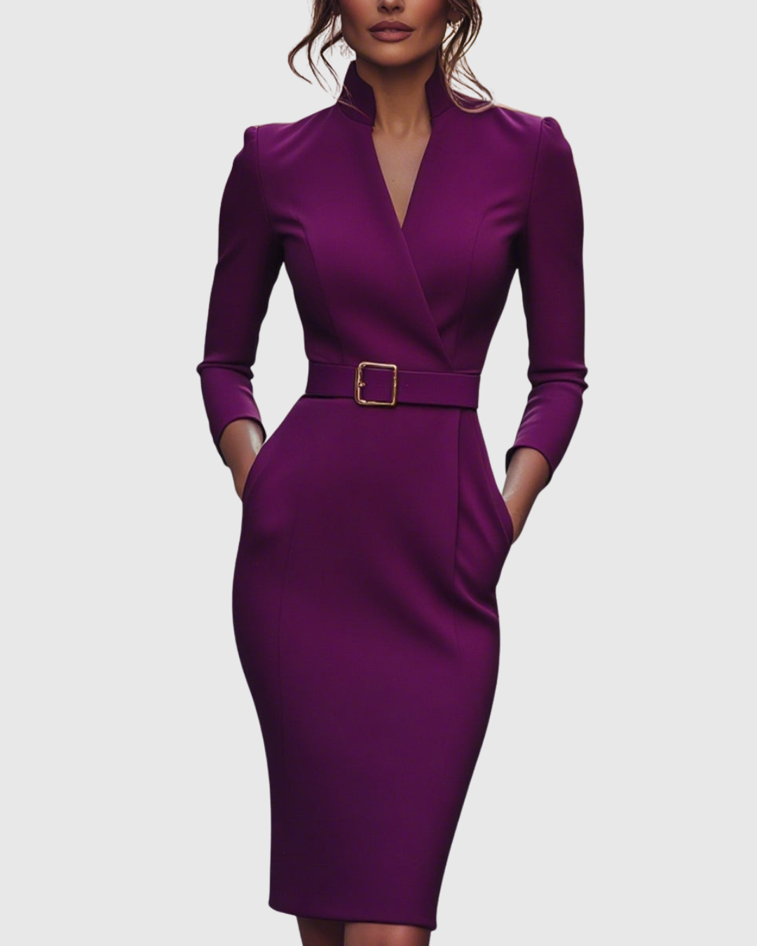 Claribel - Vestido midi sofisticado