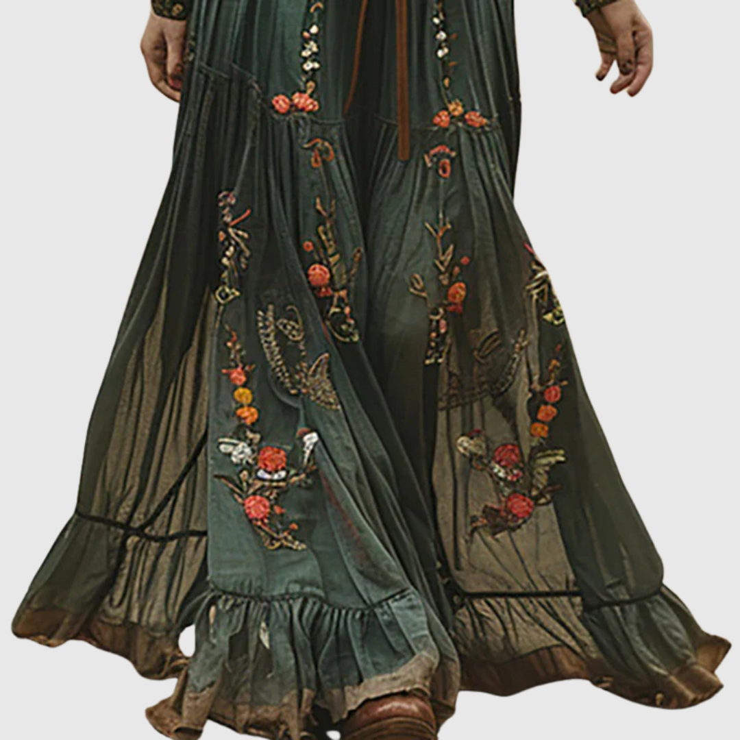 Alina Soleil - Vestido largo boho romántico