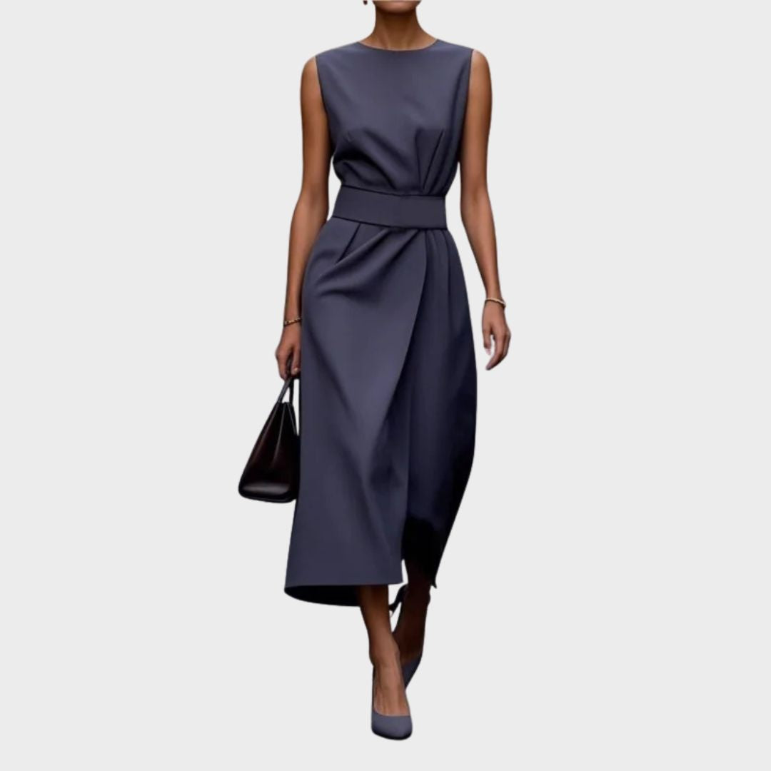 Clarimond - Vestido elegante de cuello redondo