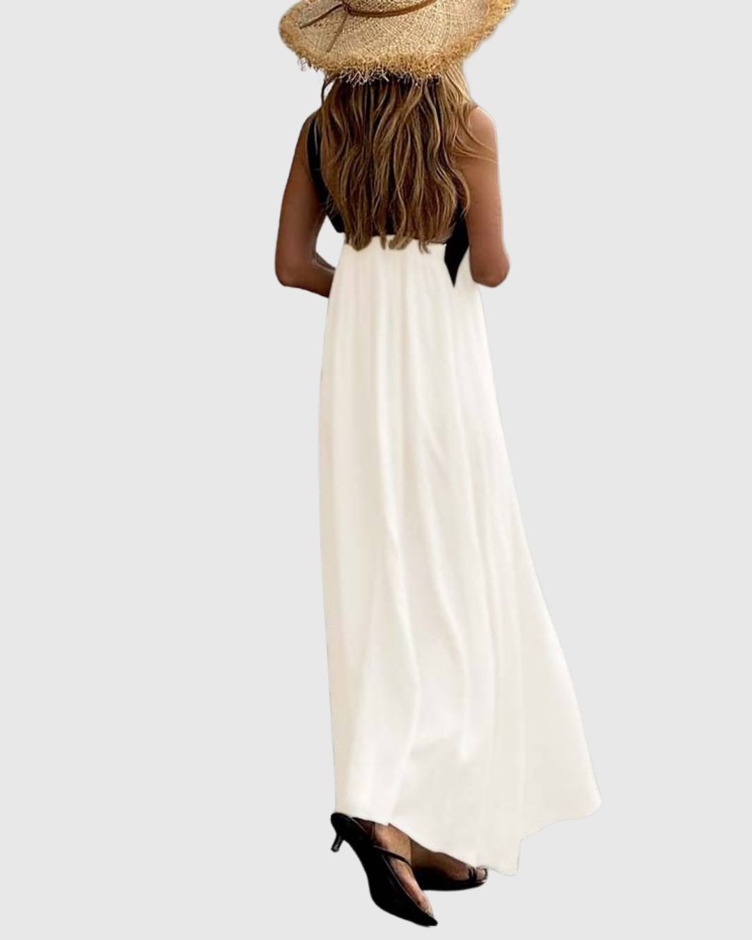 Orella - Vestido con escote cruzado al cuello