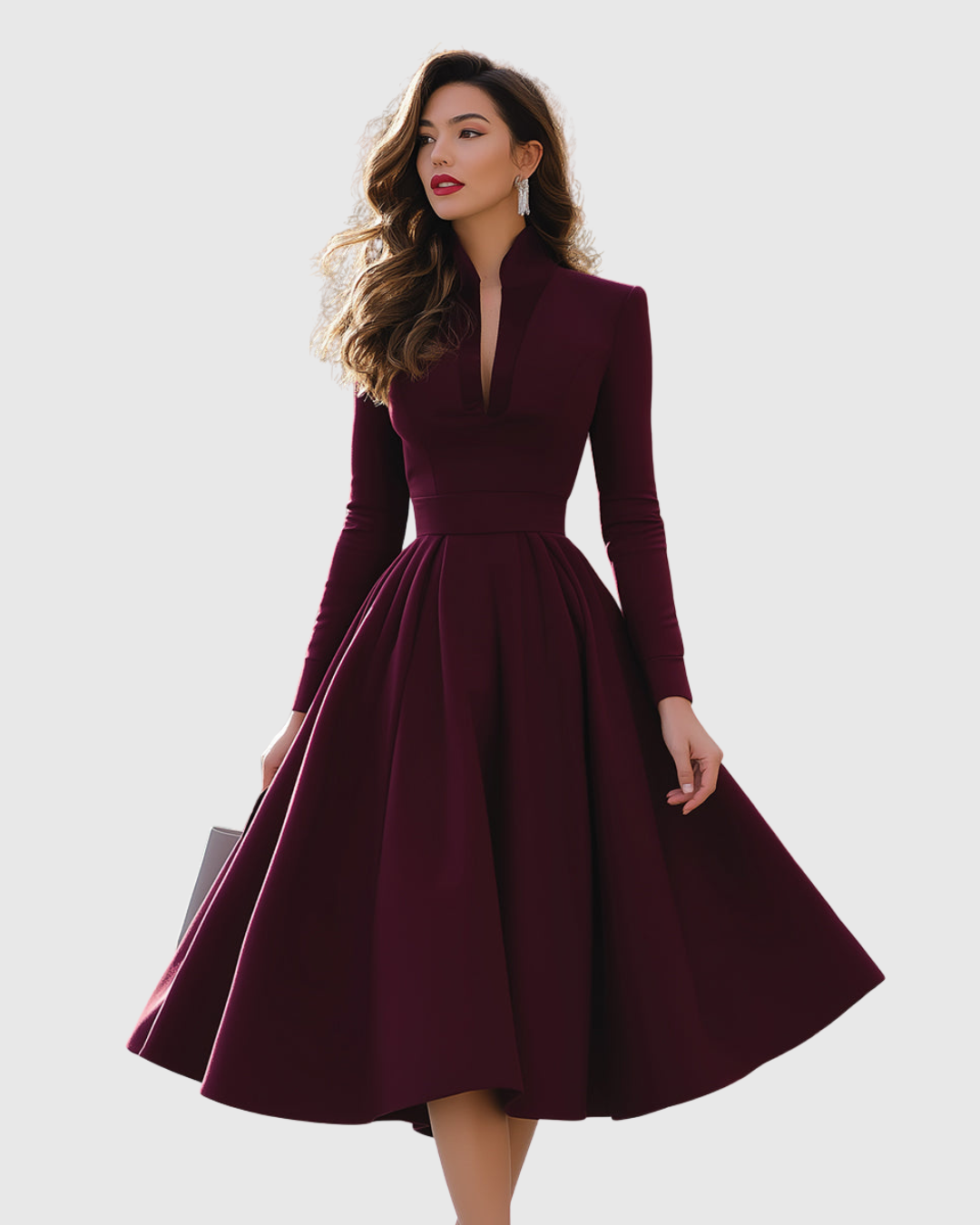 Avelina - Vestido midi con escote en V