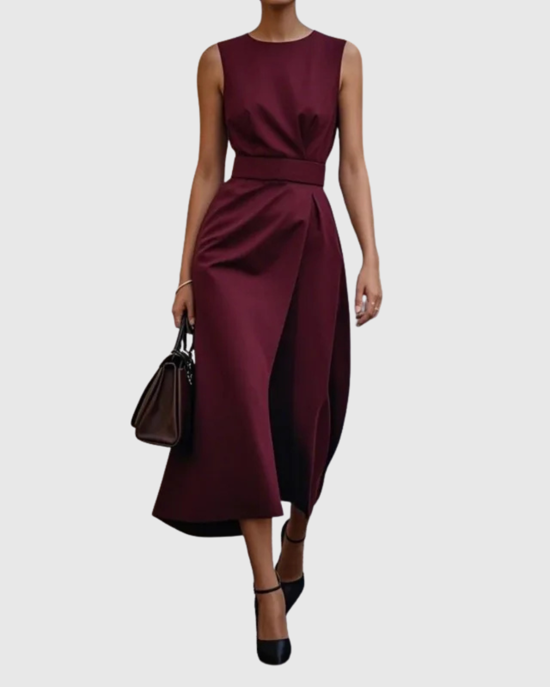 Clarimond - Vestido elegante de cuello redondo