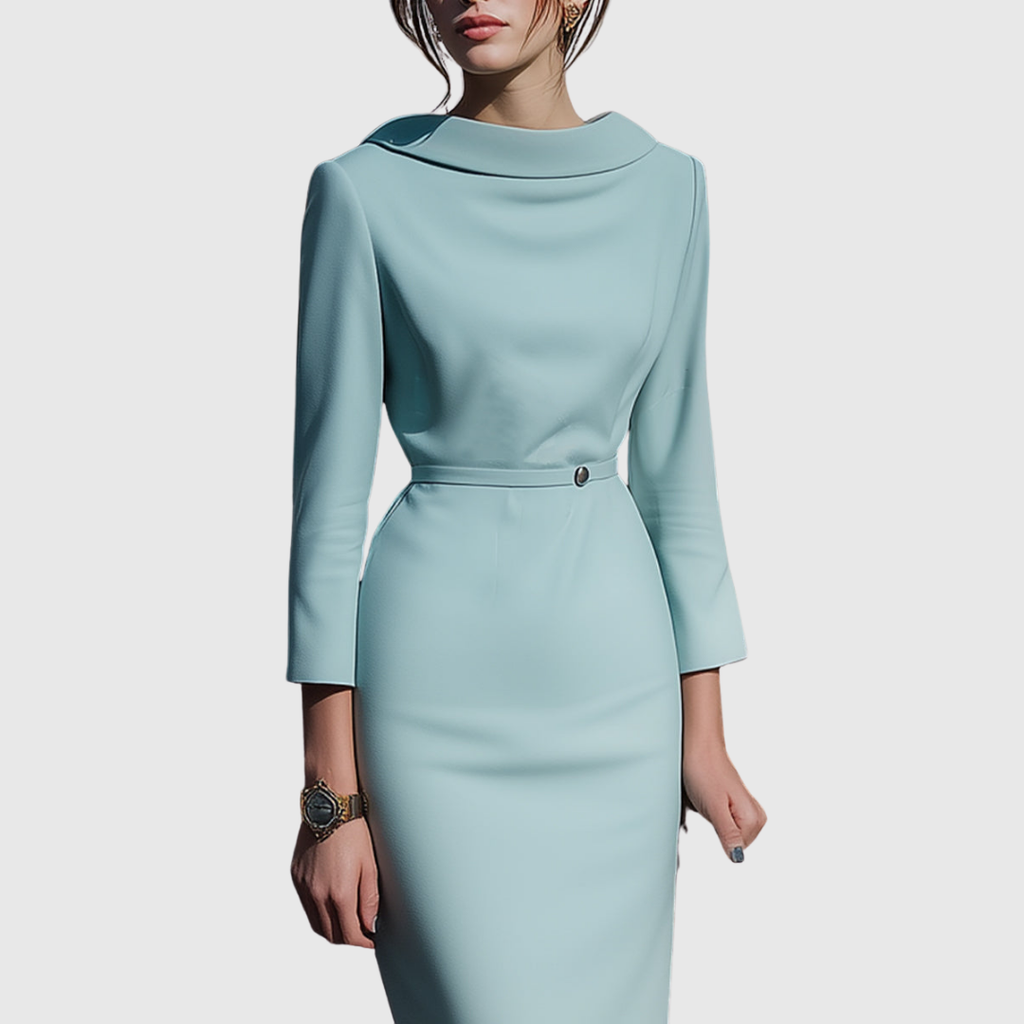 Alice - Vestido midi lápiz drapeado