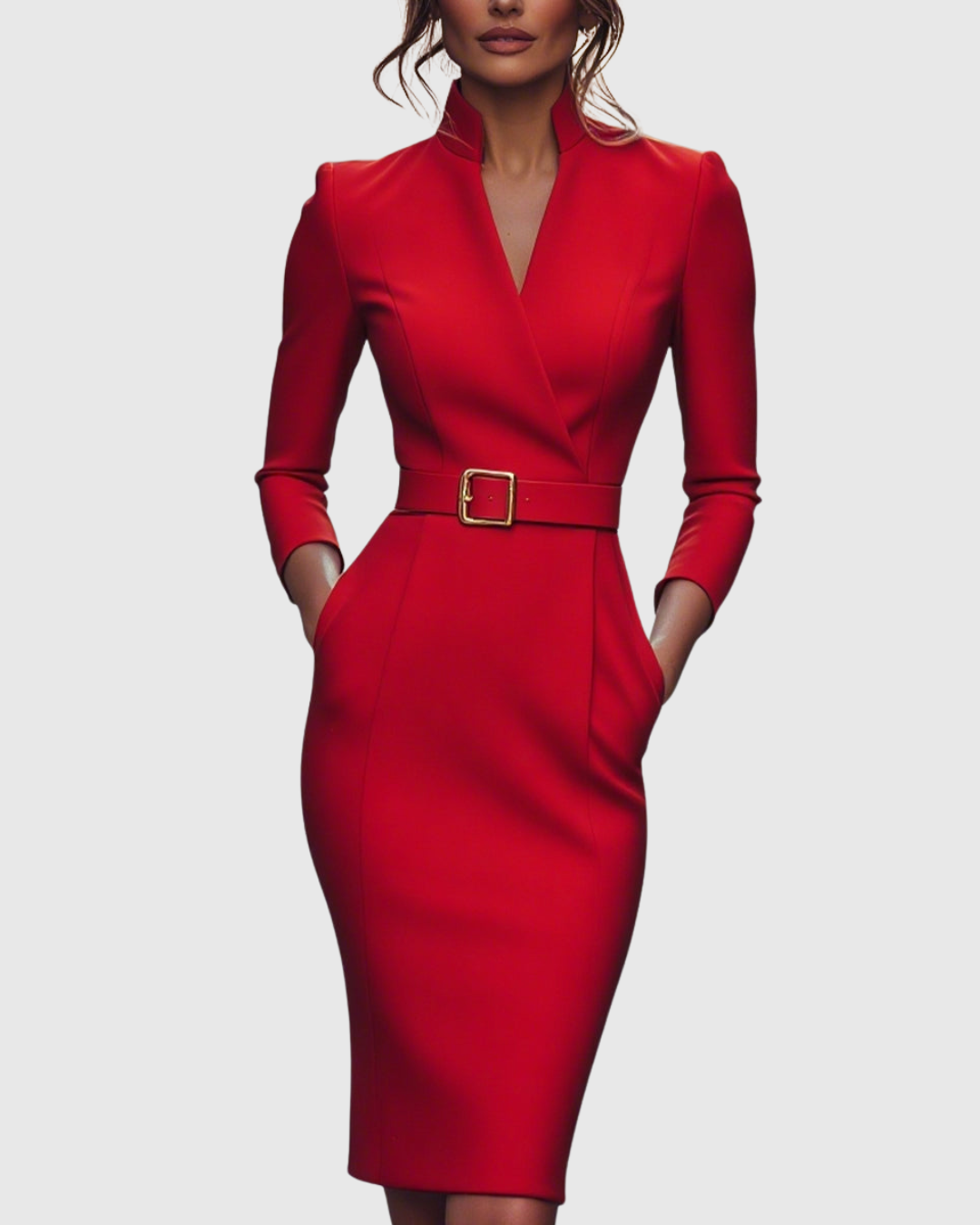 Claribel - Vestido midi sofisticado