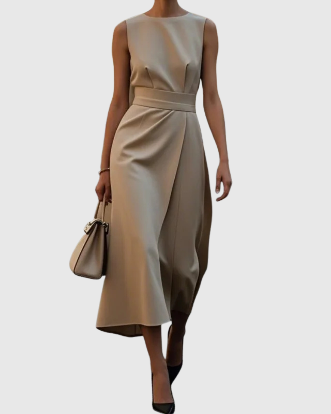 Clarimond - Vestido elegante de cuello redondo