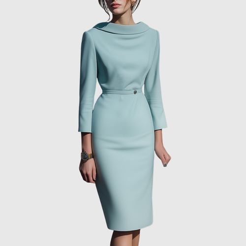 Alice - Vestido midi lápiz drapeado