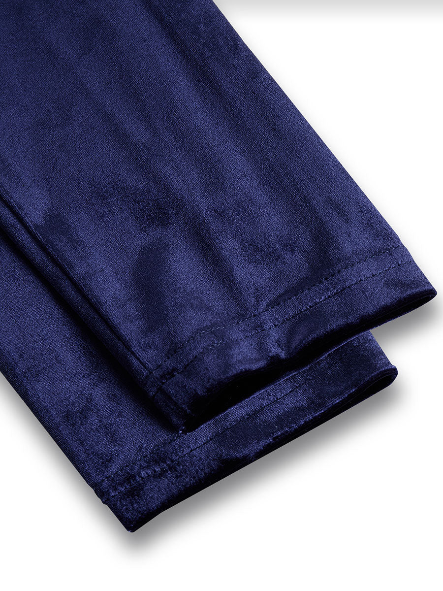 Sibella - Vestido midi azul marino de manga larga