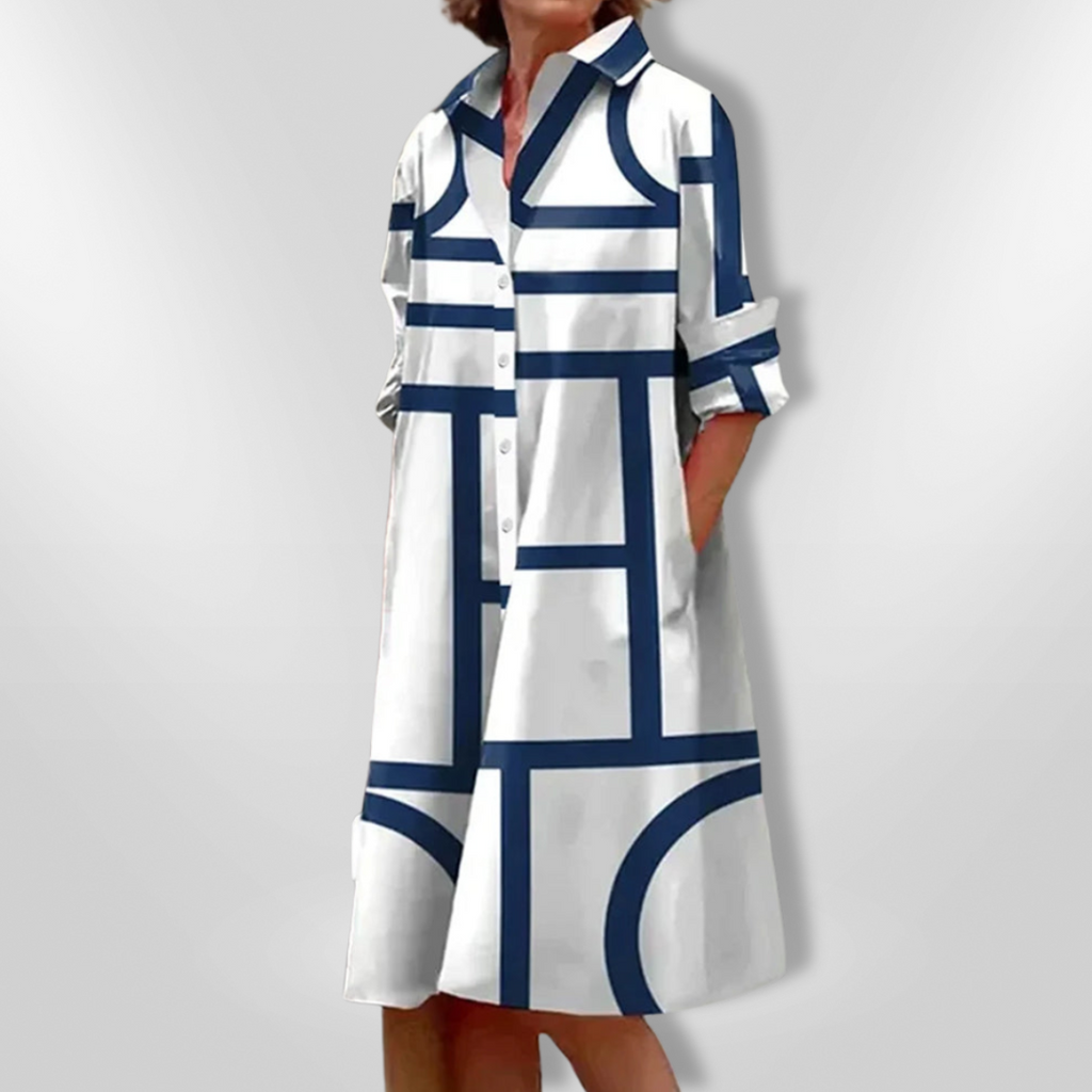 Camilla - Vestido midi con estampado geométrico