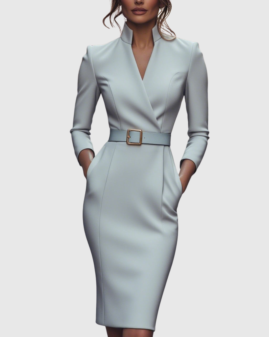 Claribel - Vestido midi sofisticado