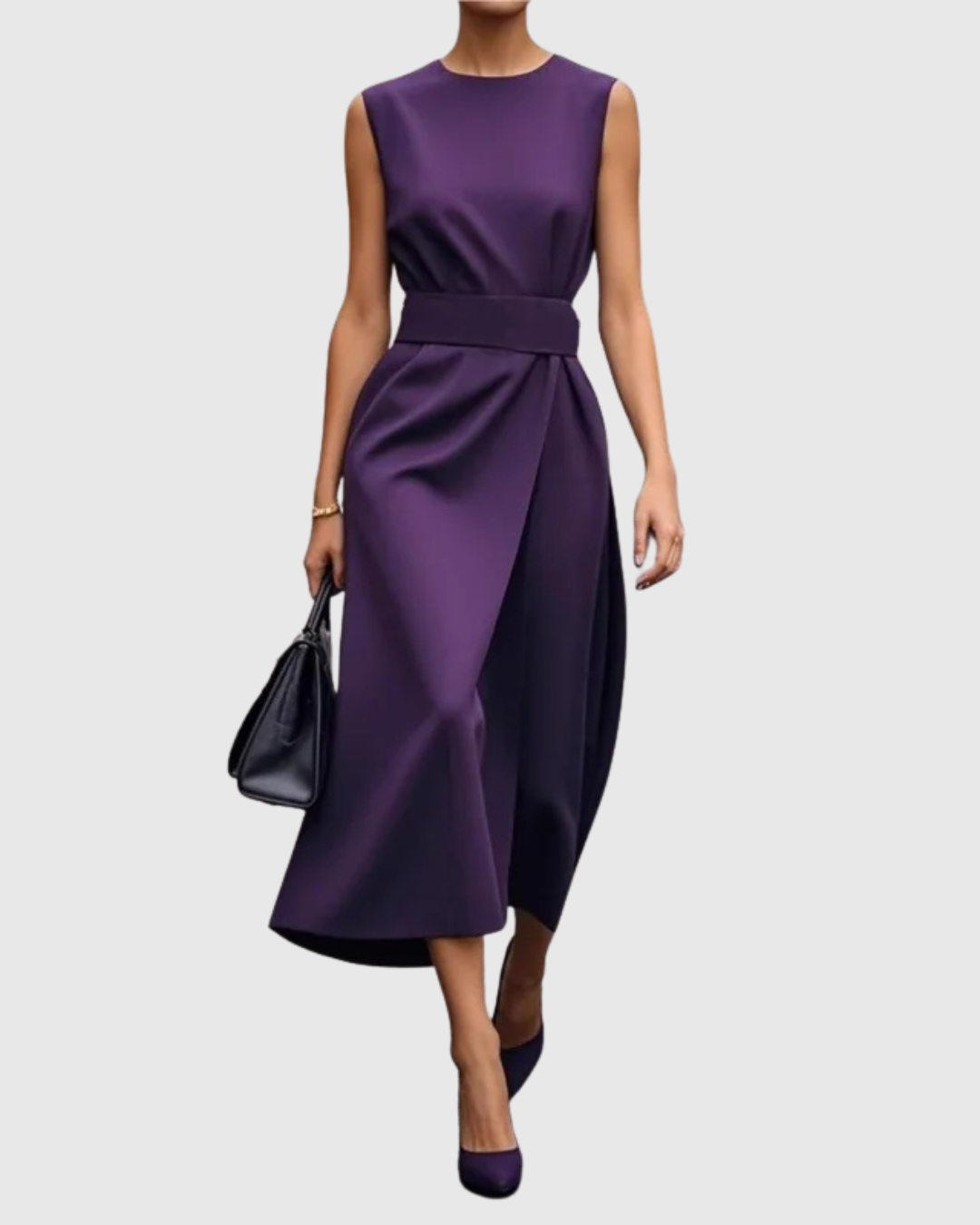 Clarimond - Vestido elegante de cuello redondo