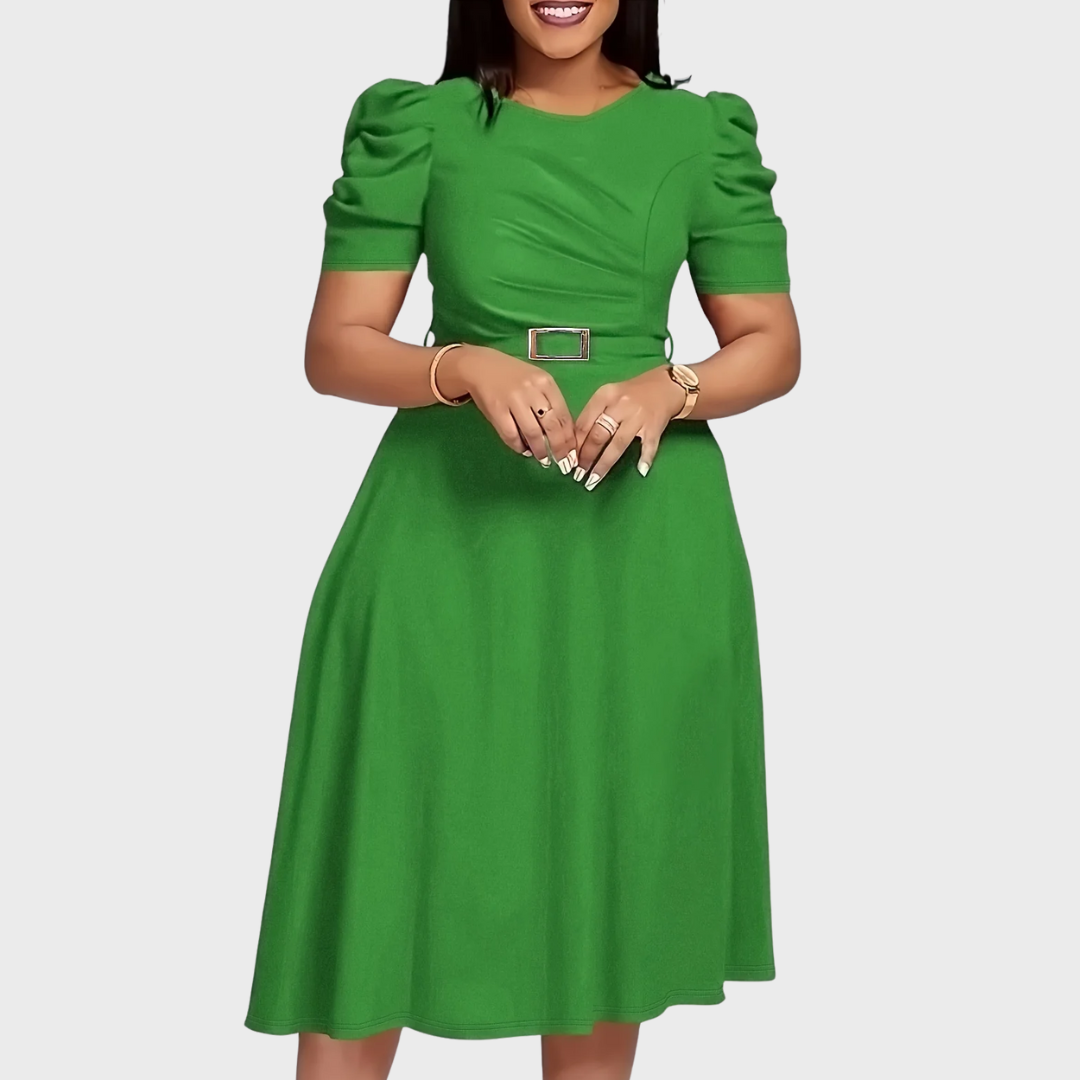 Harriet Bloom - Vestido midi fruncido de tacto suave