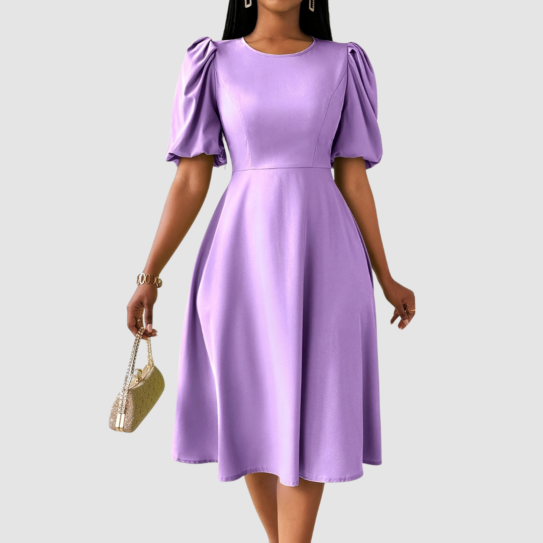Clara Bloom - Vestido midi sofisticado