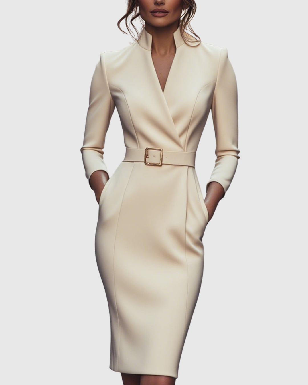 Claribel - Vestido midi sofisticado
