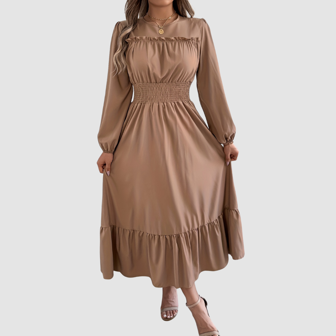 Isola Lane - Vestido midi con bajo de volantes