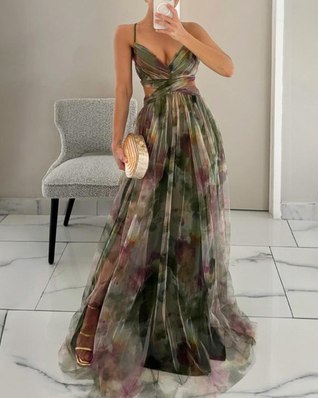 Bella - Vestido largo floral elegante